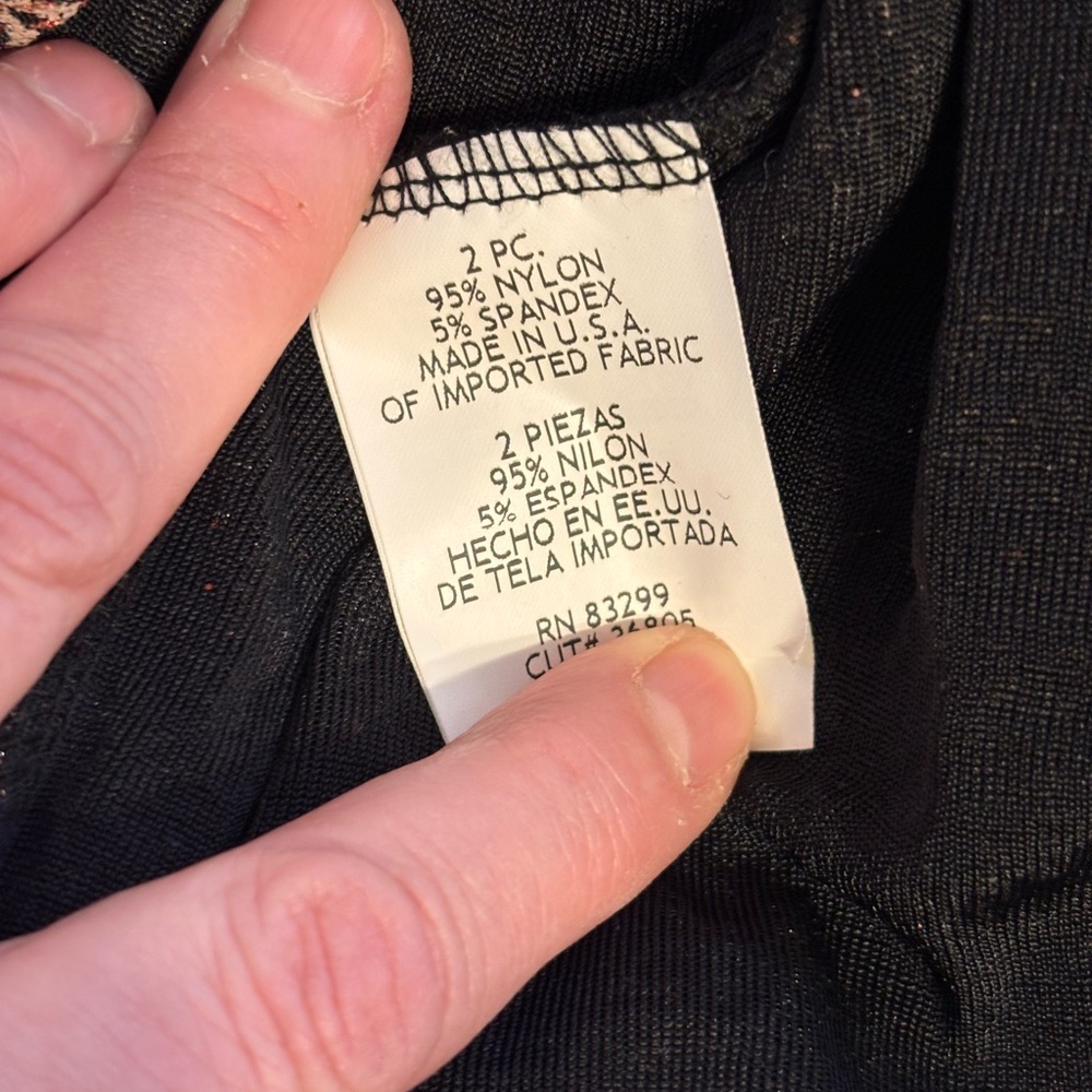 ONYX Nite Metallic Swirl Illusion Evening Top Size Small - Picture 3 of 10